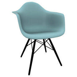 Vitra Eames DAW 43cm Armchair Ice Grey / Black Maple